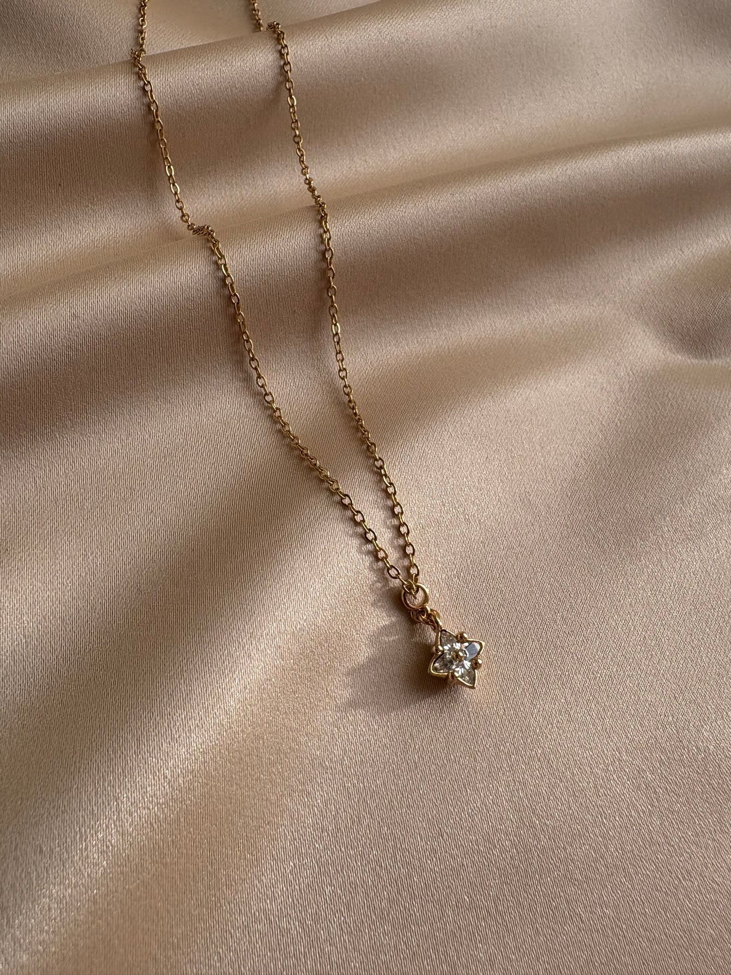 Authentic Reworked Necklace - Flower Gem