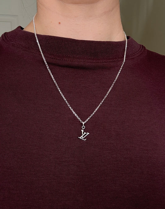 Authentic Reworked Necklace - LV Logo