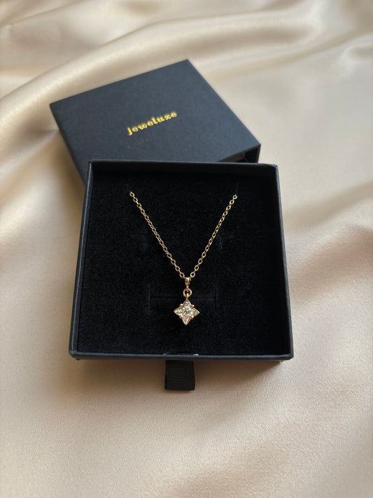 Authentic Reworked Necklace - Flower Gem