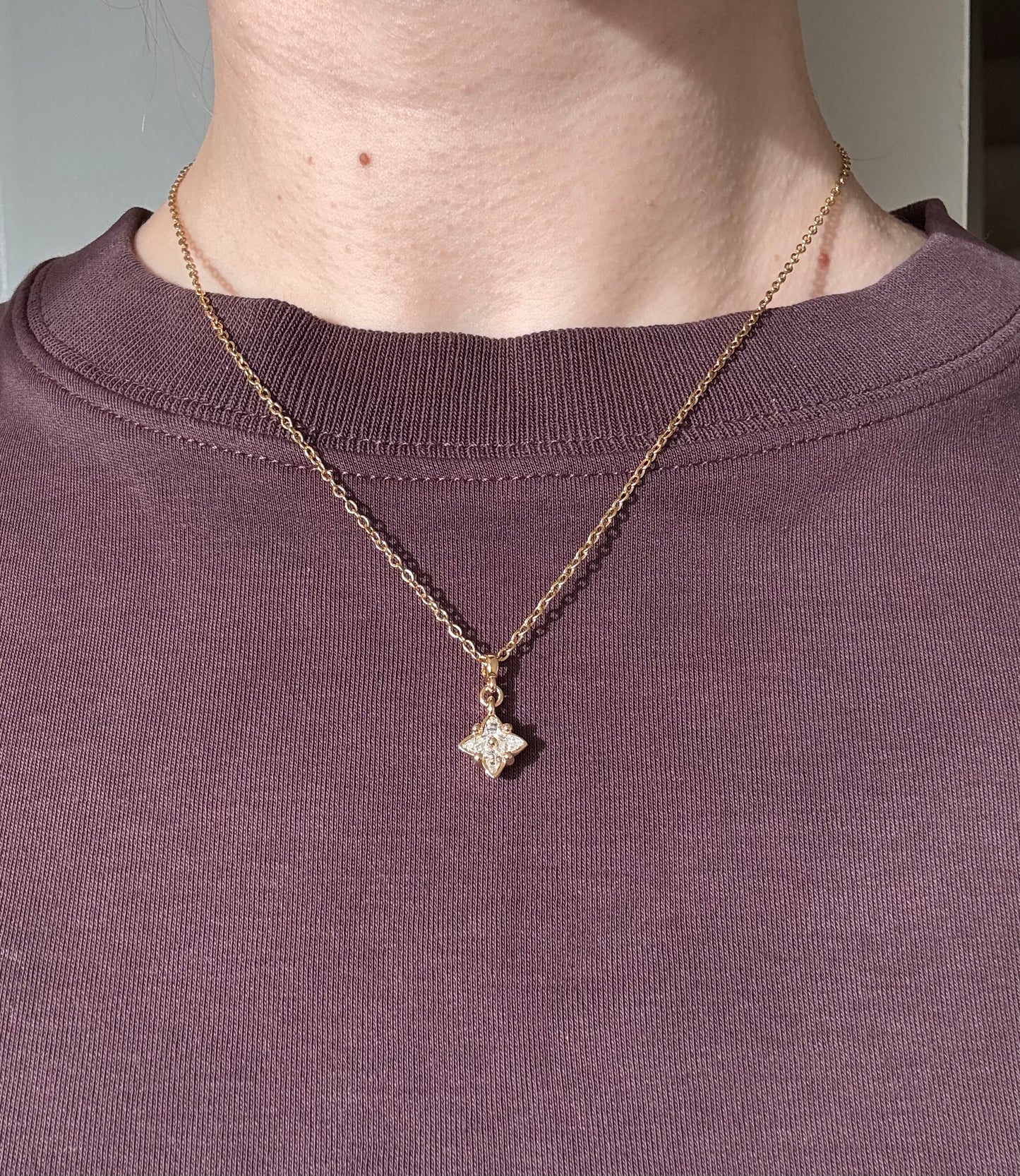 Authentic Reworked Necklace - Flower Gem